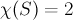 $ \chi(S)=2 $