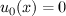 $ u_0(x)=0 $