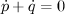 $ \dot{p}+\dot{q}=0 $