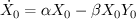 $ \dot{X_0}=\alpha X_0 - \beta X_0Y_0 $