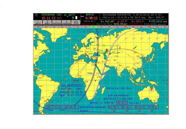 Период утренней видимости МКС